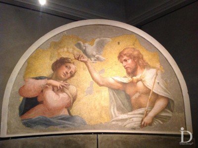 Affresco del Correggio in Galleria Nazionale