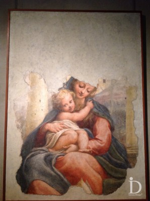 Affresco del Correggio in Galleria Nazionale